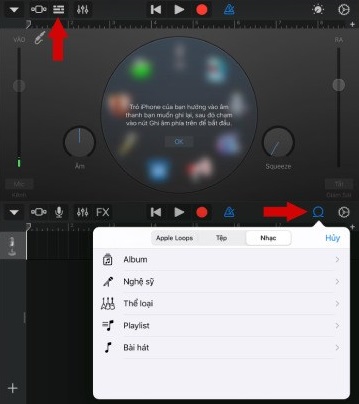 Cài nhạc chuông cho iPhone bằng app GarageBand bước 3